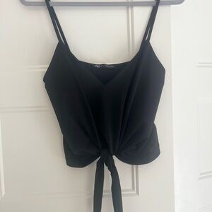 Zara Black Tie-Front Camisole